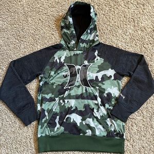 Hurley Nike thermo-fit camo hooded sweatshirt size large